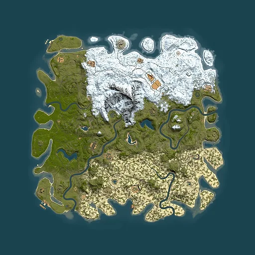 Rust map seed 1445339197, 5850x5850m top-down preview