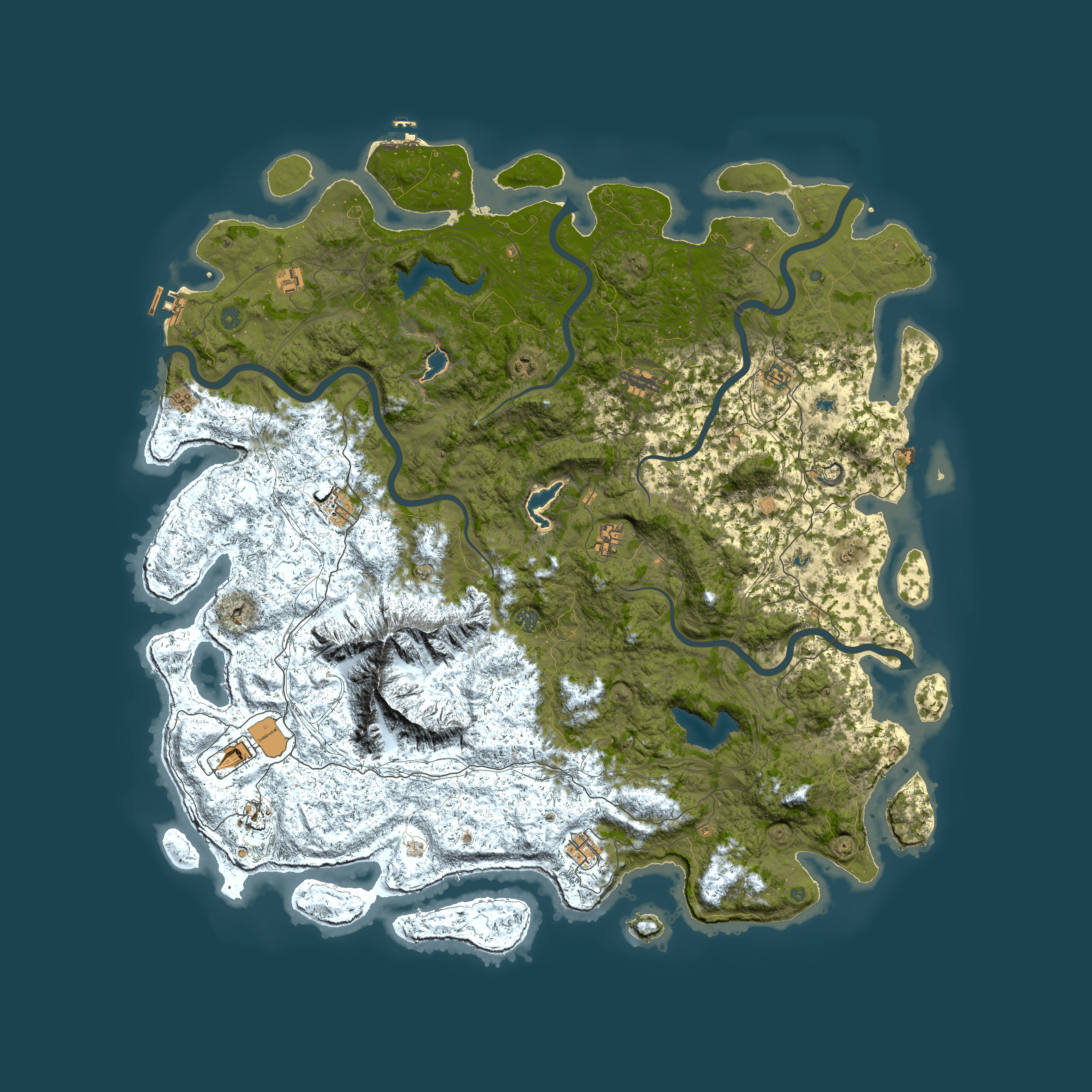 Full top-down render of Rust map seed 696013691, 5900x5900m