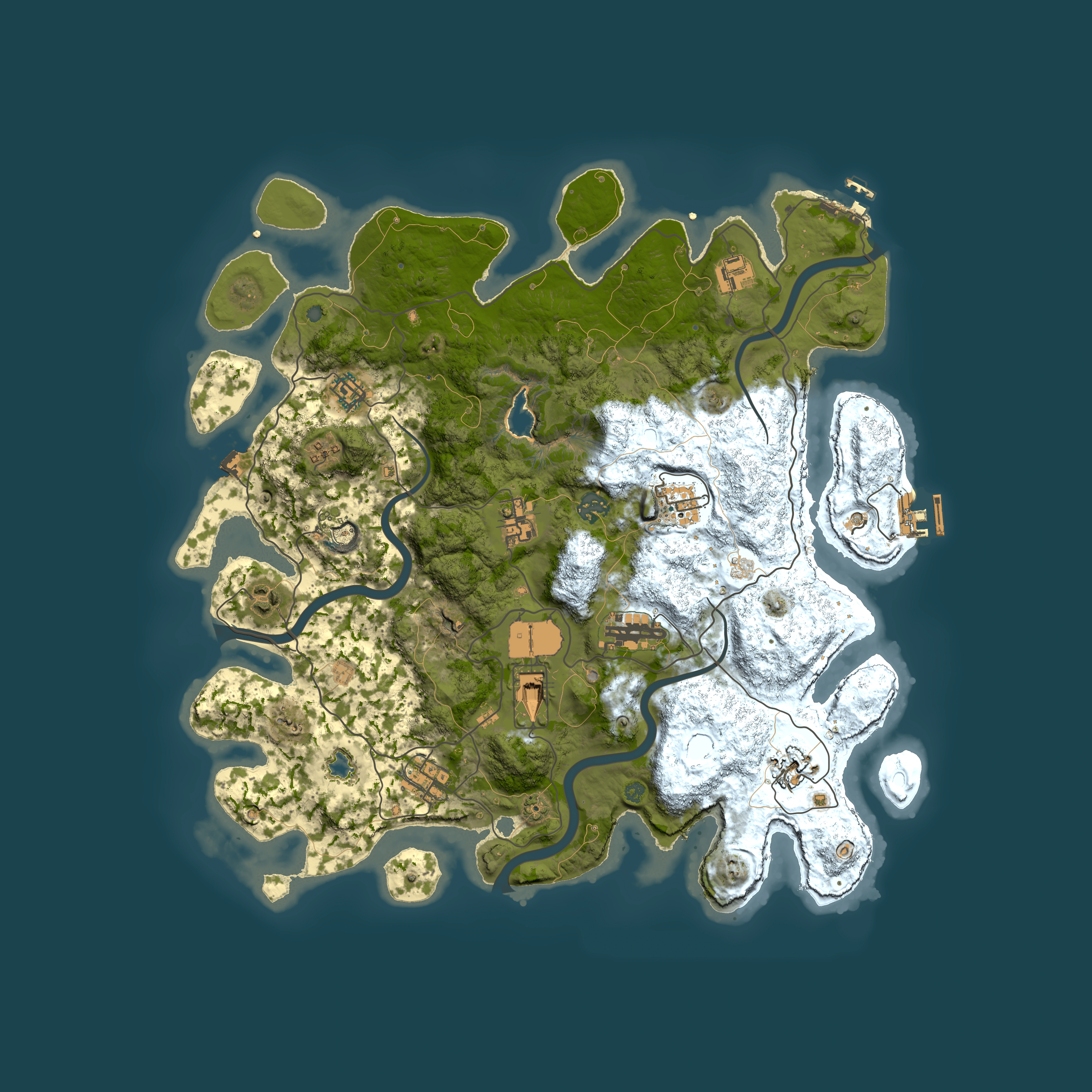 Full top-down render of Rust map seed 1926507767, 4150x4150m