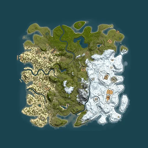Rust map seed 630892766, 5100x5100m top-down preview