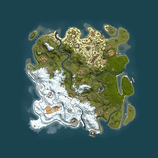 Rust map seed 28608227, 4150x4150m top-down preview