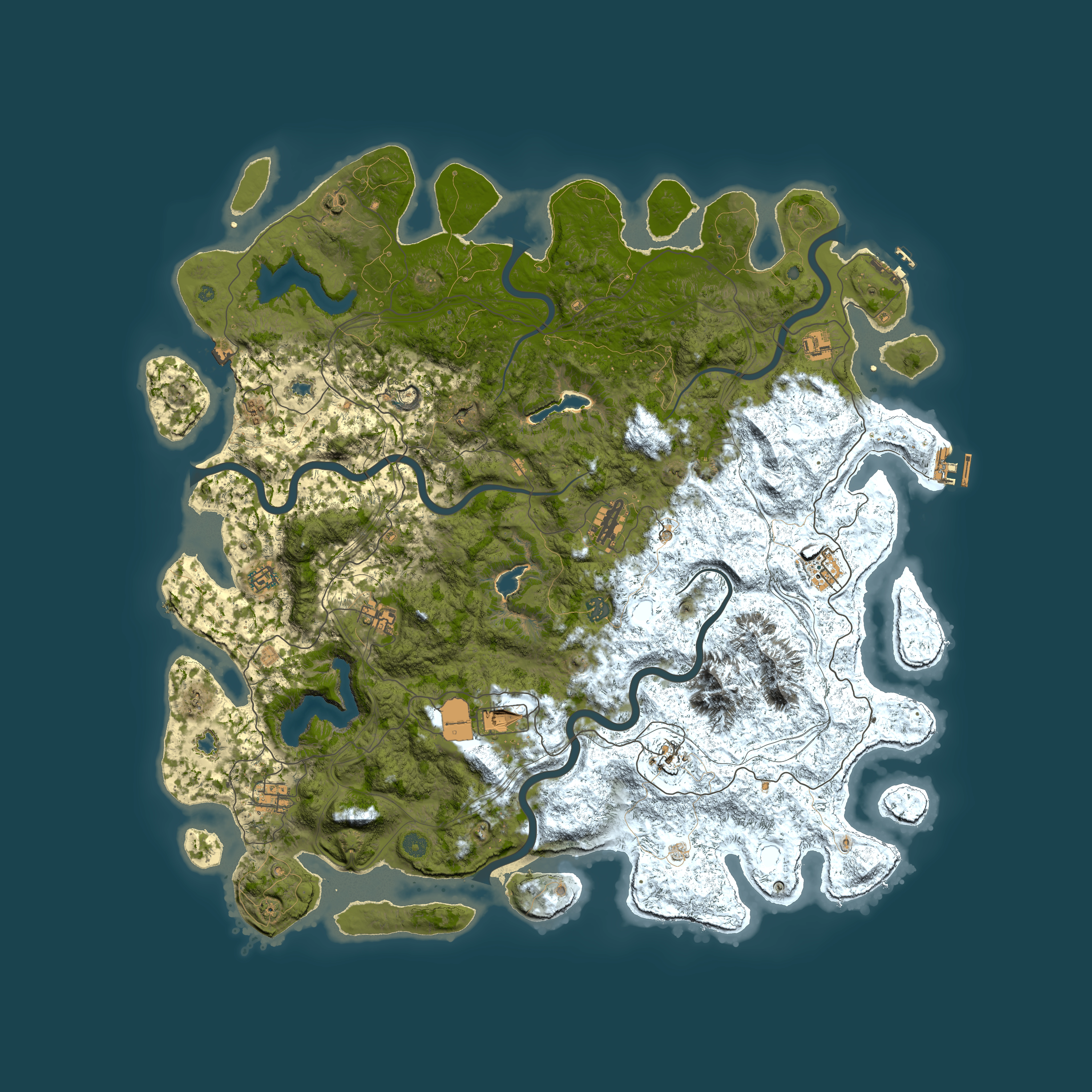 Full top-down render of Rust map seed 1448325270, 5350x5350m