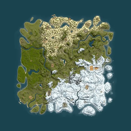 Rust map seed 1819587696, 5800x5800m top-down preview