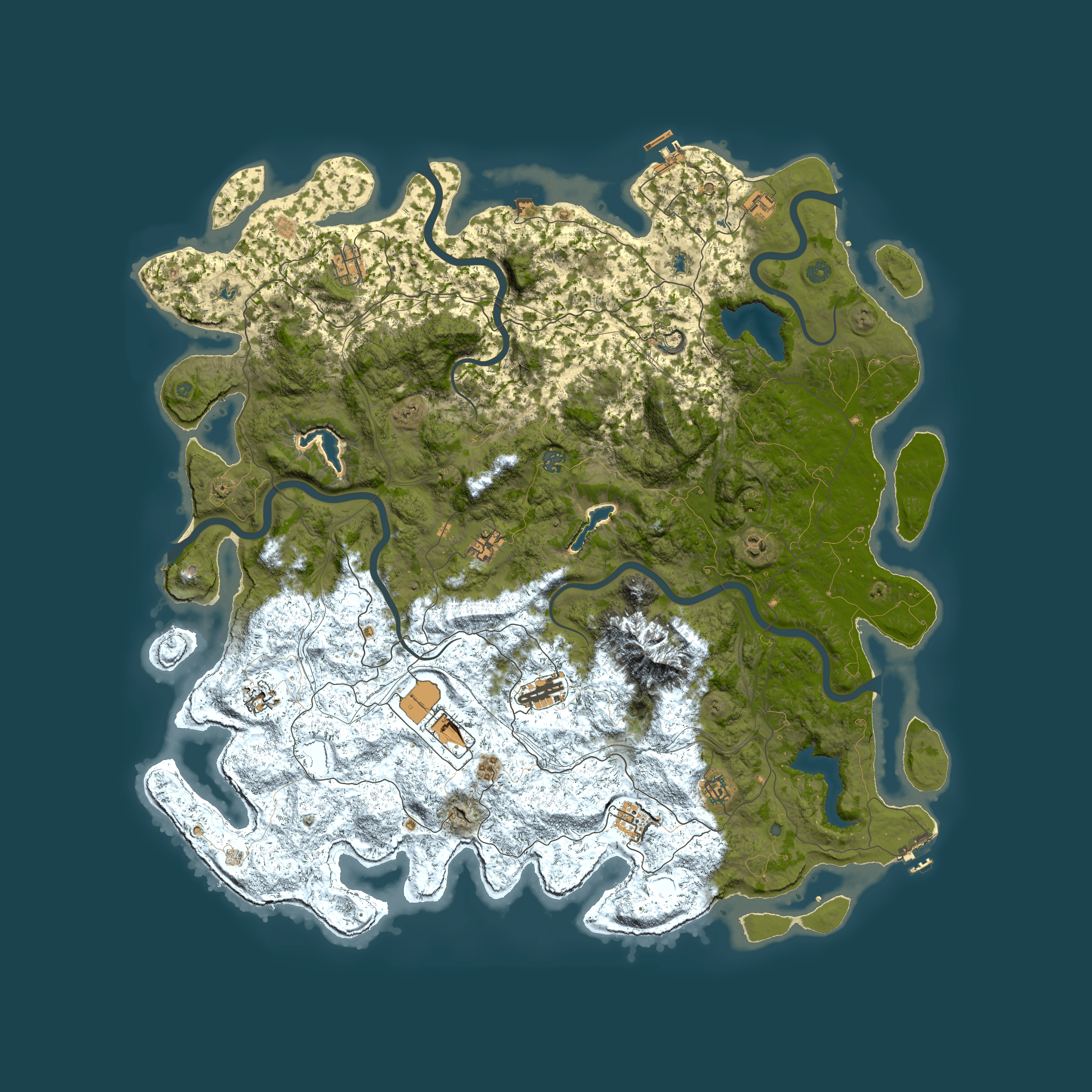 Full top-down render of Rust map seed 1861728482, 5600x5600m