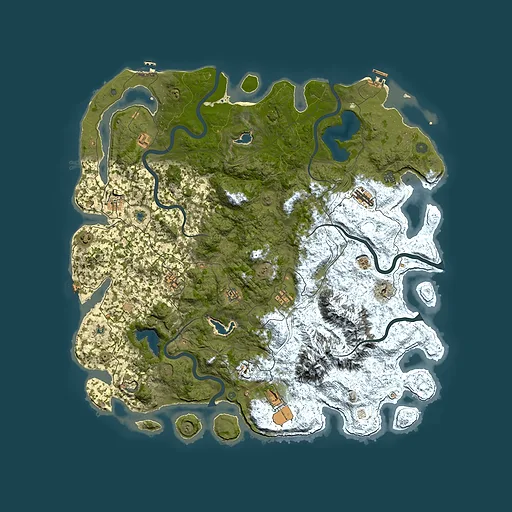 Rust map seed 164483609, 5450x5450m top-down preview