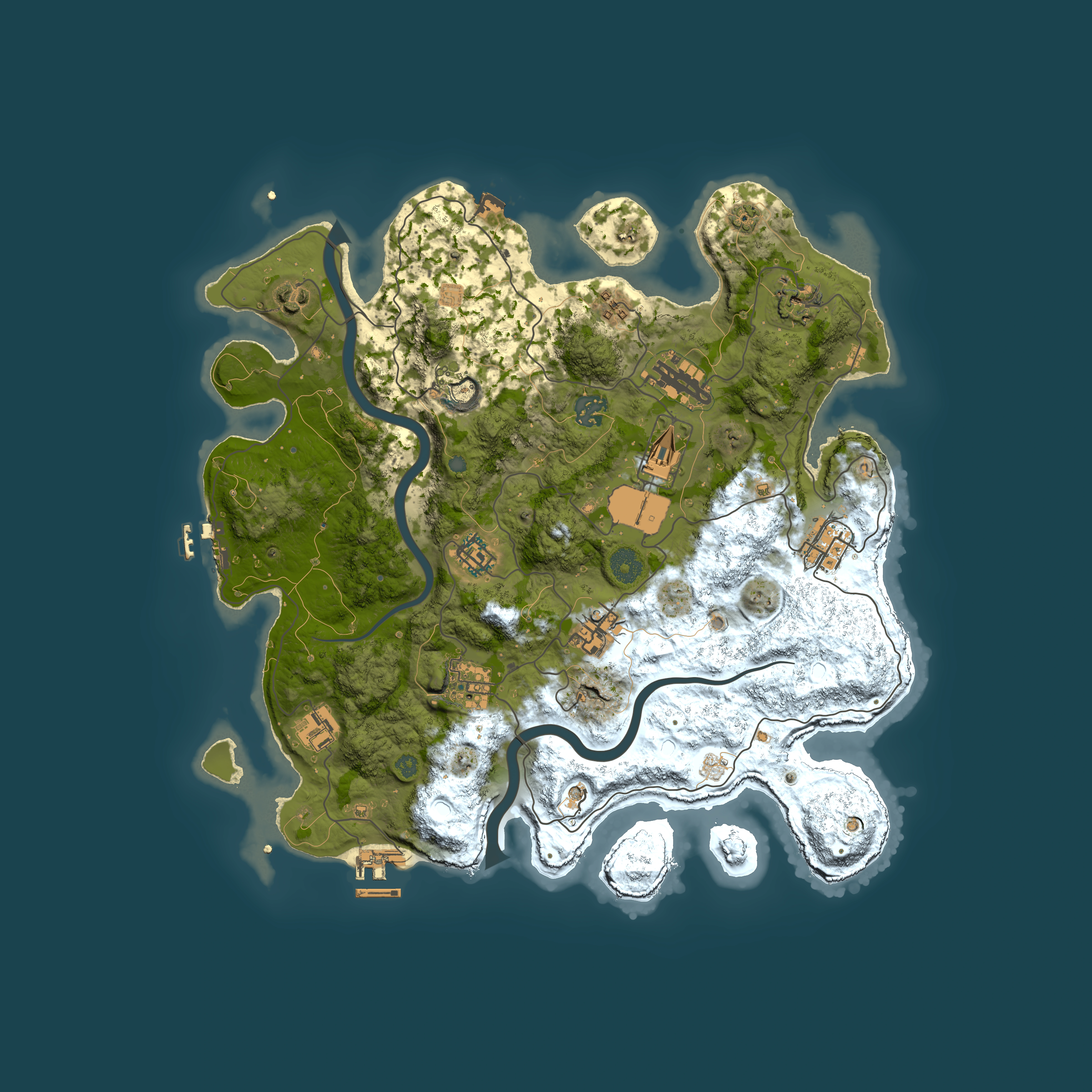 Full top-down render of Rust map seed 2012488286, 3800x3800m