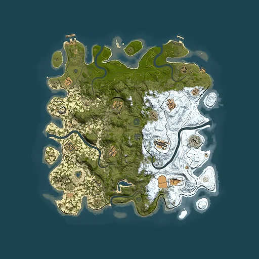 Rust map seed 2076418898, 4300x4300m top-down preview