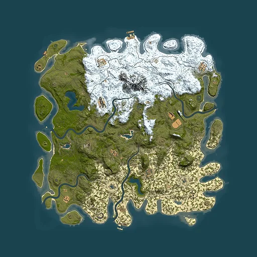 Rust map seed 1028929976, 5700x5700m top-down preview