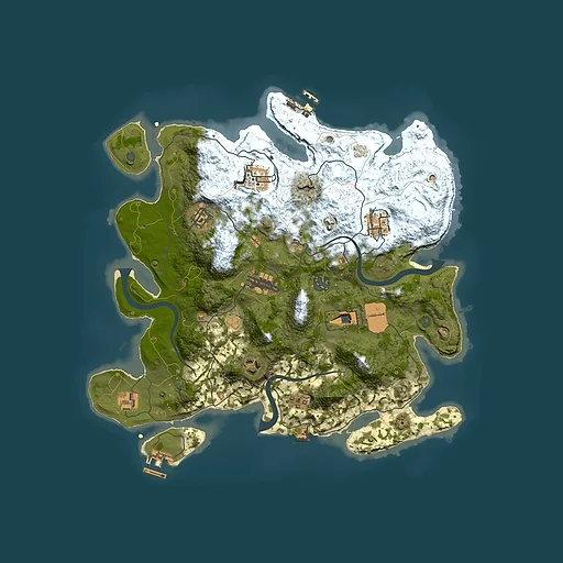 Rust map seed 1994858062, 3650x3650m top-down preview