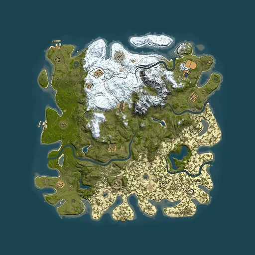 Rust map seed 870529646, 5000x5000m top-down preview