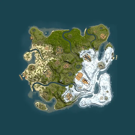Rust map seed 730263866, 3500x3500m top-down preview