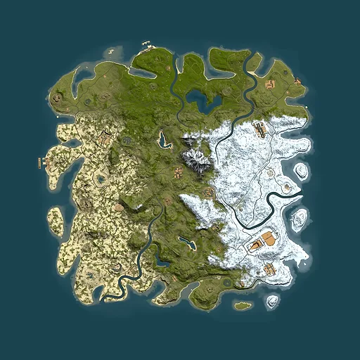 Rust map seed 2042297276, 5450x5450m top-down preview