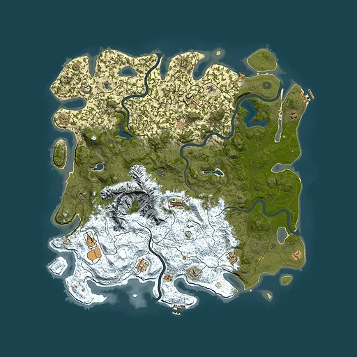 Rust map seed 614498895, 5400x5400m top-down preview