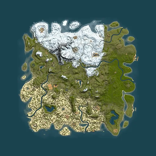 Rust map seed 625675965, 5800x5800m top-down preview