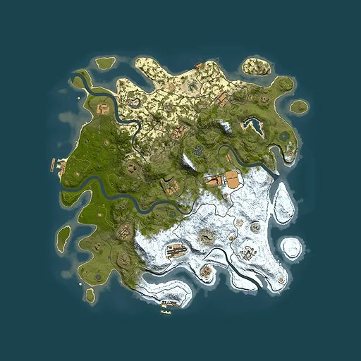 Rust map seed 244575581, 4200x4200m top-down preview