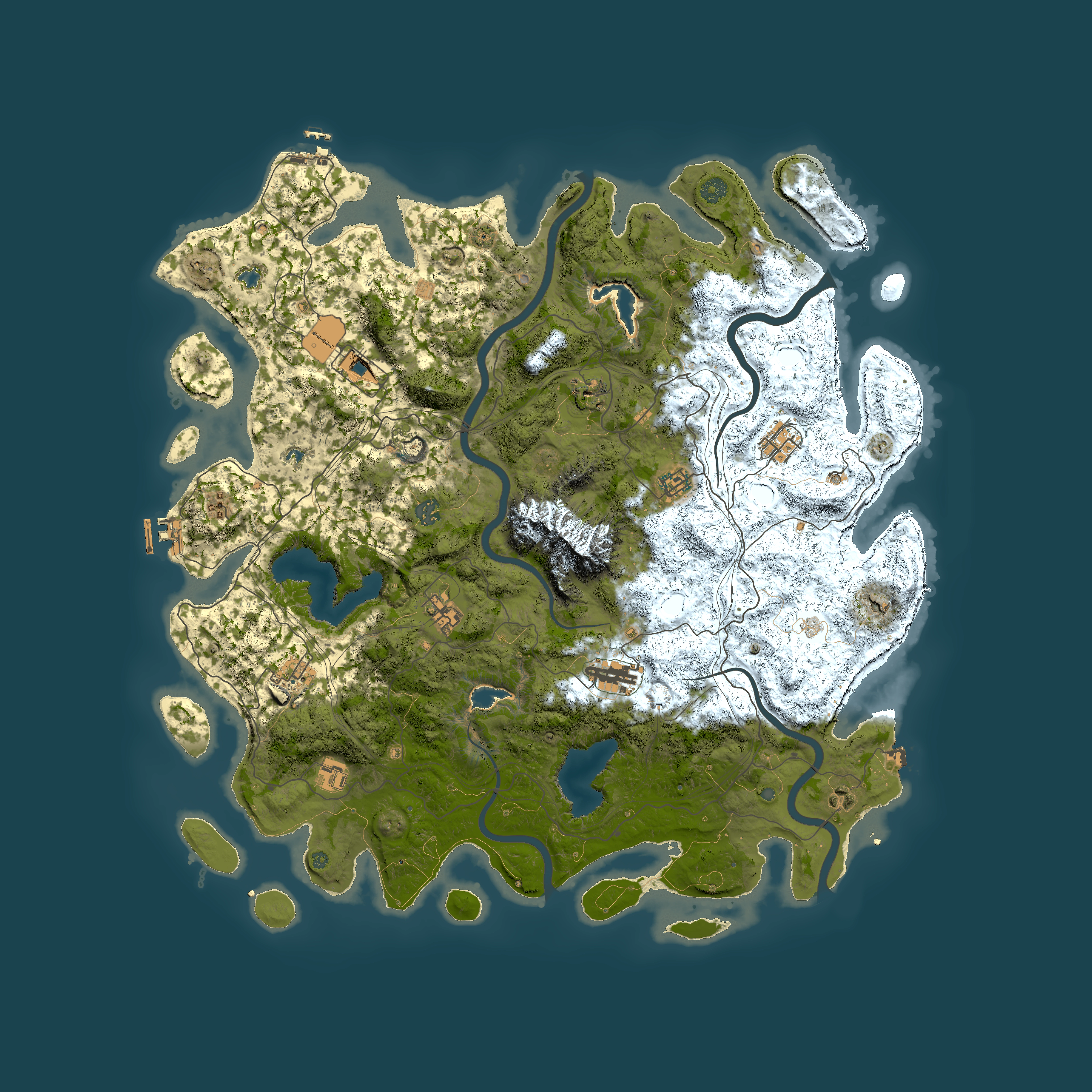 Full top-down render of Rust map seed 540772609, 5000x5000m