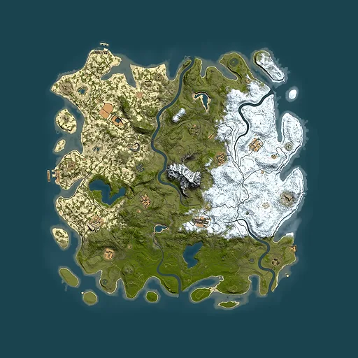 Rust map seed 540772609, 5000x5000m top-down preview