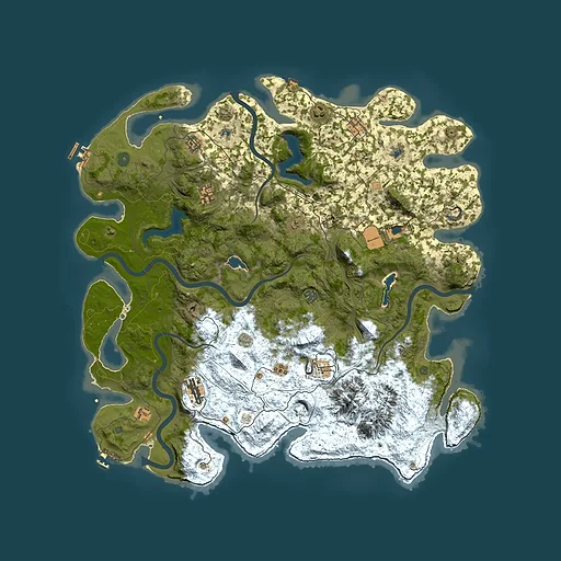 Rust map seed 718883691, 5000x5000m top-down preview
