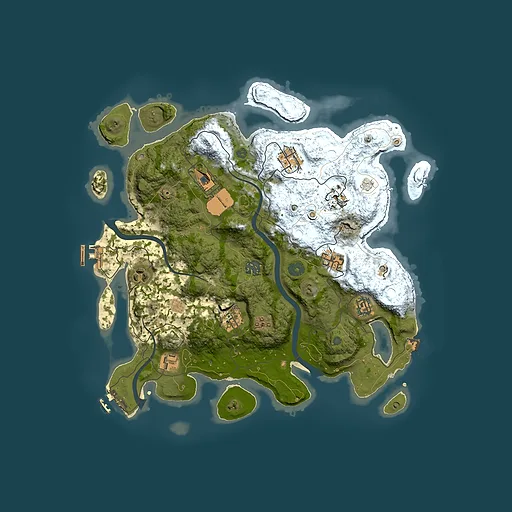 Rust map seed 1818534410, 3750x3750m top-down preview