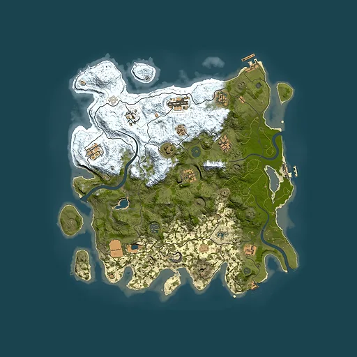 Rust map seed 329913824, 4000x4000m top-down preview