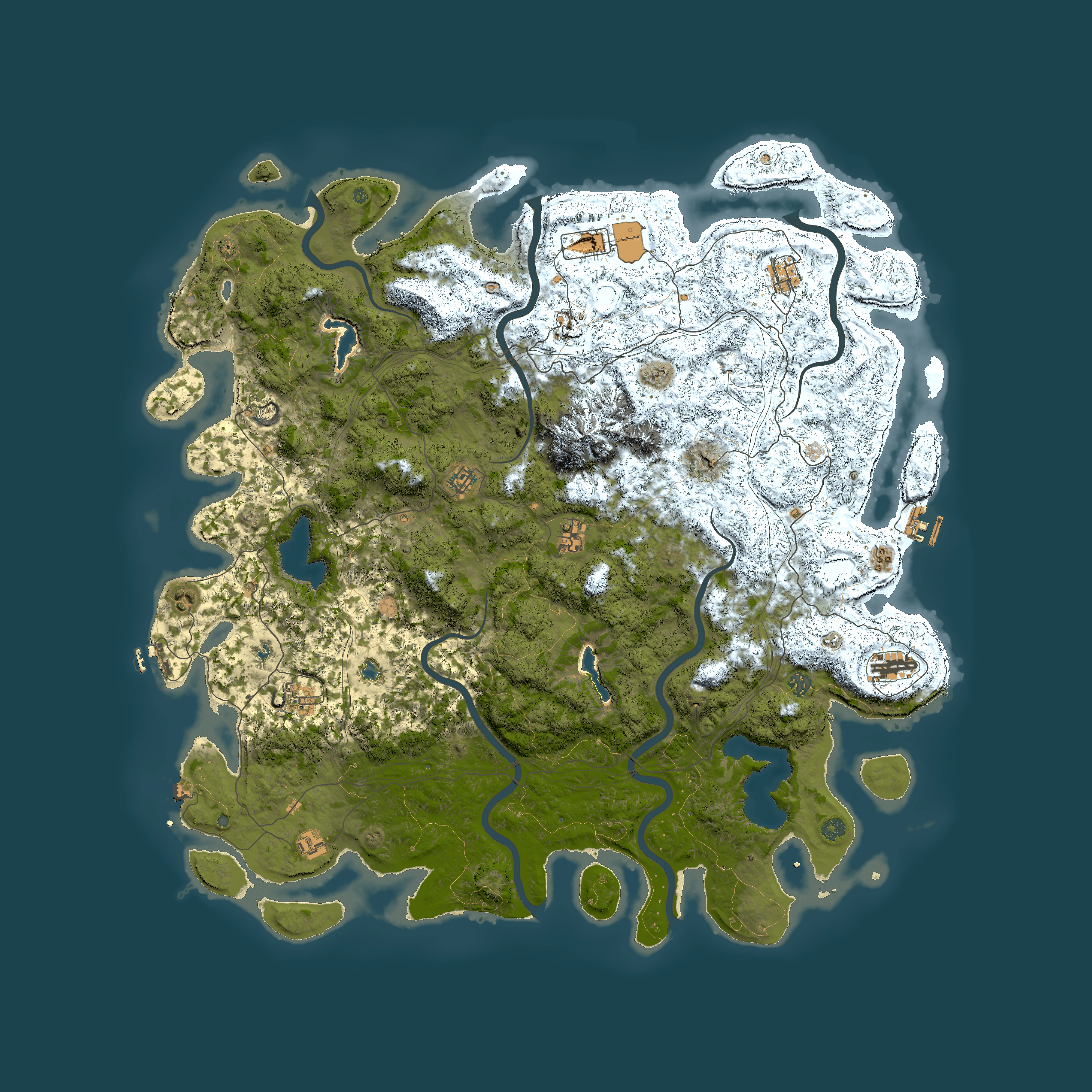 Full top-down render of Rust map seed 263255701, 5700x5700m
