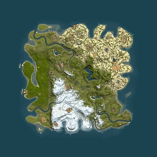 Rust map seed 259288286, 4500x4500m top-down preview