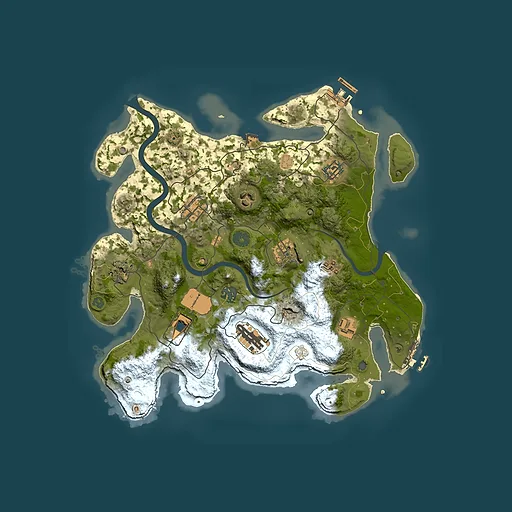 Rust map seed 1832259963, 3500x3500m top-down preview
