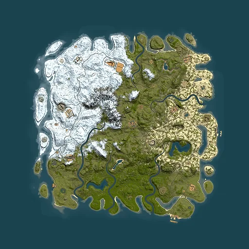 Rust map seed 1673224818, 5650x5650m top-down preview