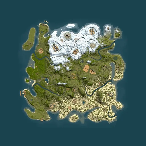 Rust map seed 0, 4250x4250m top-down preview