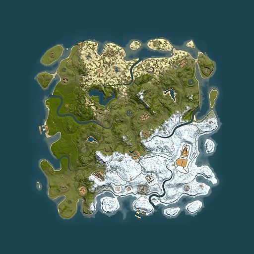 Rust map seed 1951421400, 4850x4850m top-down preview