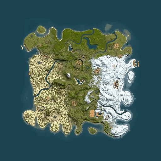 Rust map seed 538760511, 4550x4550m top-down preview