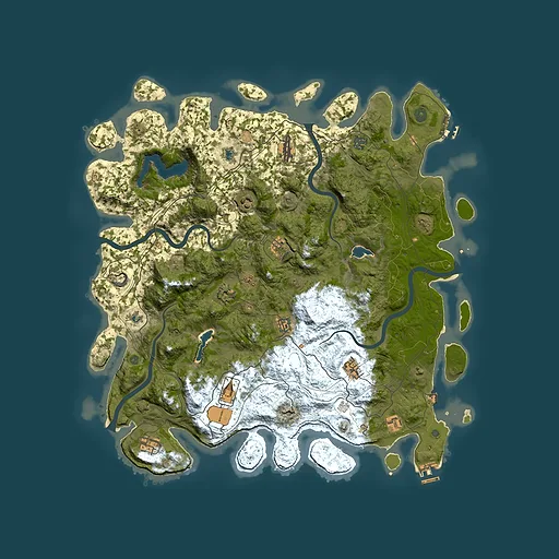Rust map seed 716085354, 4900x4900m top-down preview