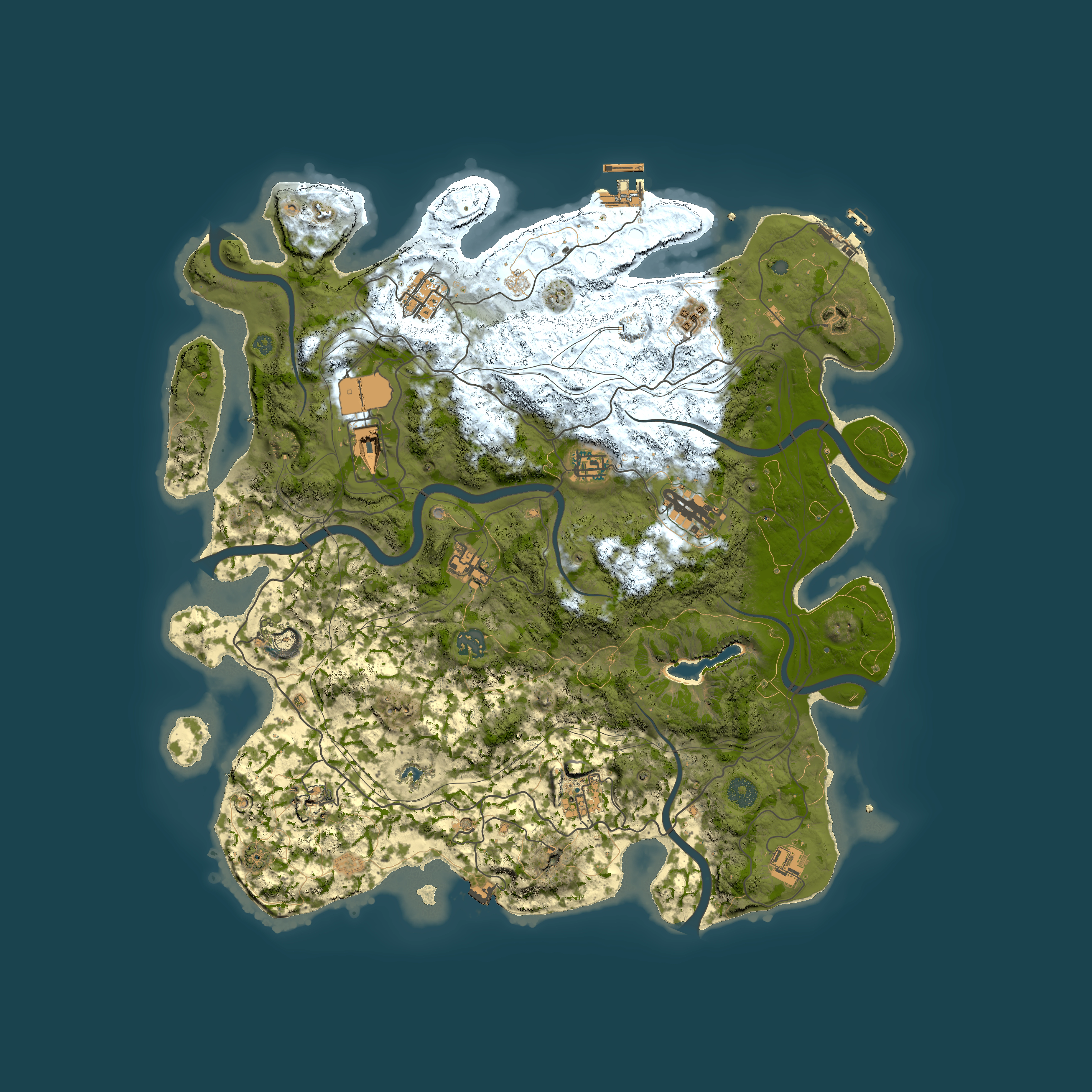 Full top-down render of Rust map seed 689307288, 4250x4250m