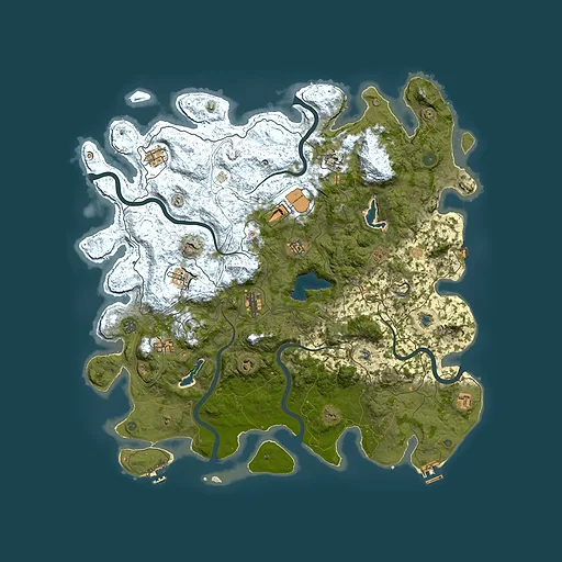 Rust map seed 334636361, 4950x4950m top-down preview
