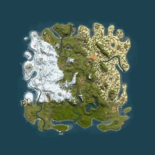 Rust map seed 362402436, 4550x4550m top-down preview