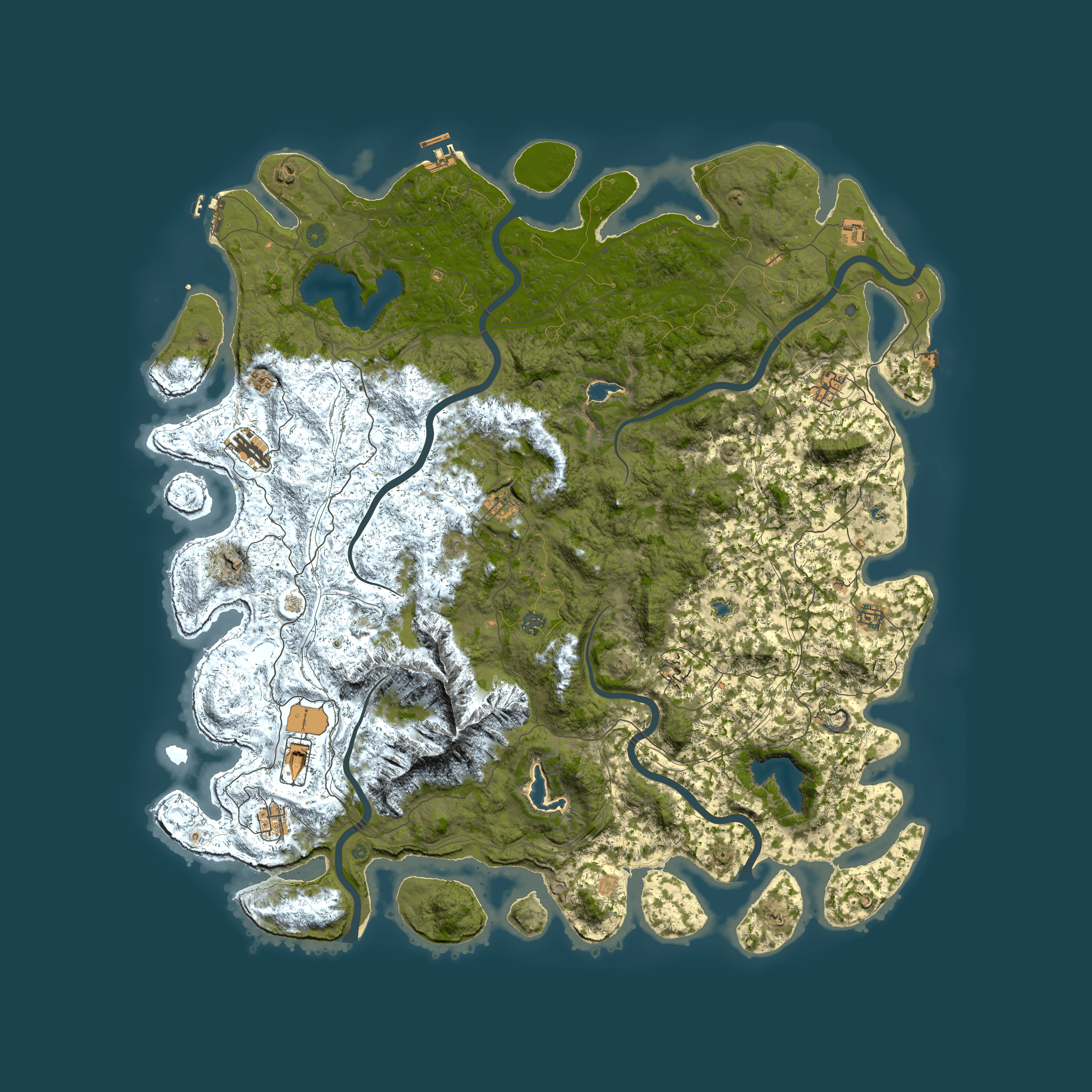 Full top-down render of Rust map seed 600994887, 5800x5800m