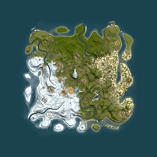 Rust map seed 1267012002, 4400x4400m top-down preview