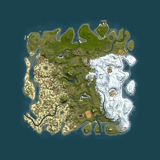 Rust map seed 927087085, 4500x4500m top-down preview