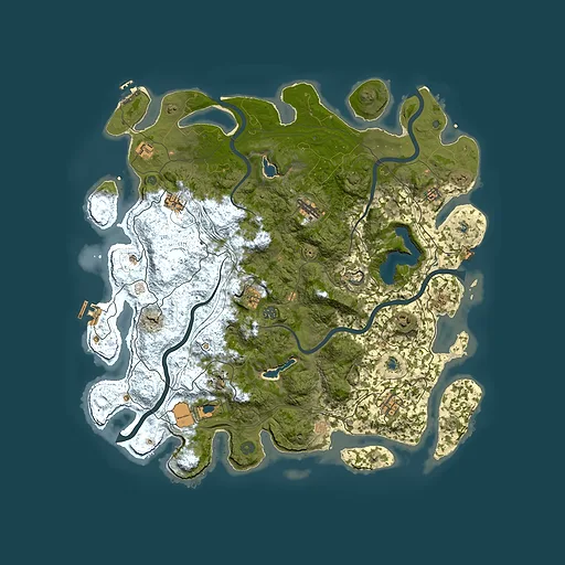 Rust map seed 1236870431, 4800x4800m top-down preview