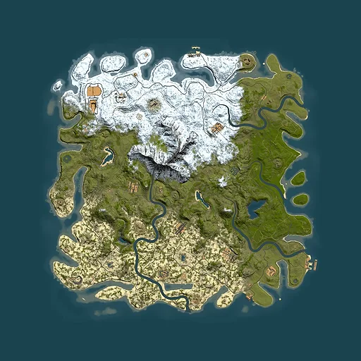 Rust map seed 1446924386, 5450x5450m top-down preview