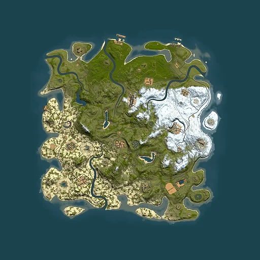 Rust map seed 1015866385, 4550x4550m top-down preview