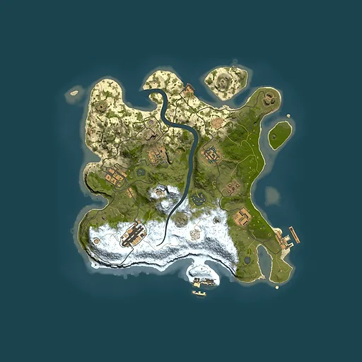 Rust map seed 98317517, 3000x3000m top-down preview