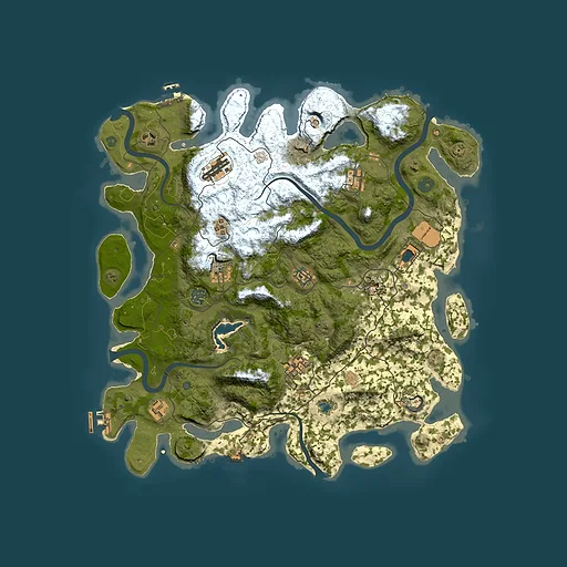 Rust map seed 1229519181, 4200x4200m top-down preview
