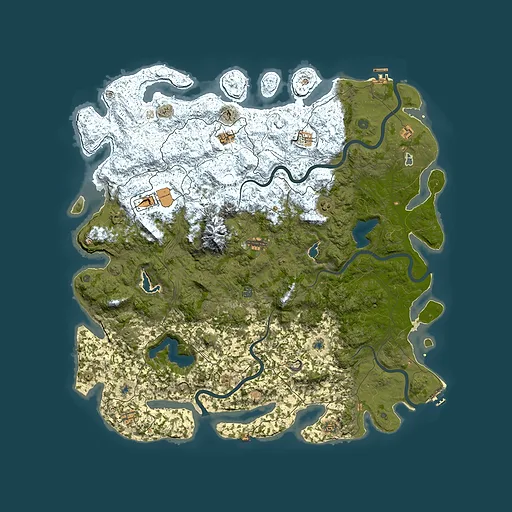 Rust map seed 317286648, 5800x5800m top-down preview