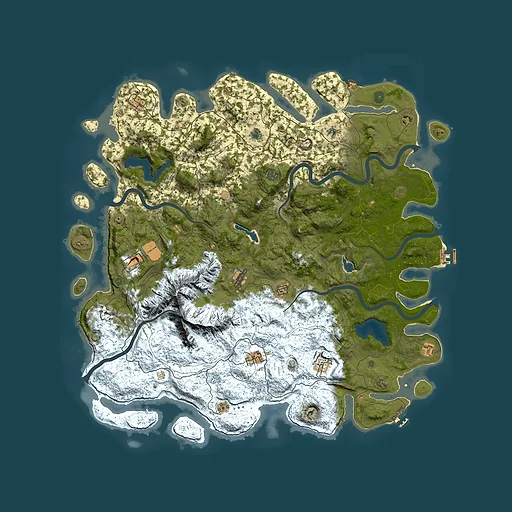 Rust map seed 854007257, 5450x5450m top-down preview