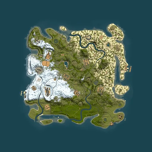 Rust map seed 5869806, 4000x4000m top-down preview