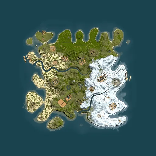 Rust map seed 1371313689, 3700x3700m top-down preview