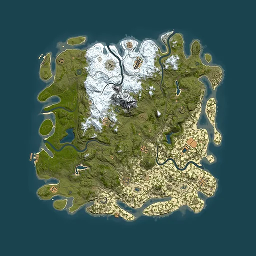 Rust map seed 1590632676, 5250x5250m top-down preview