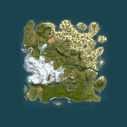 Rust map seed 11129813, 4000x4000m top-down preview