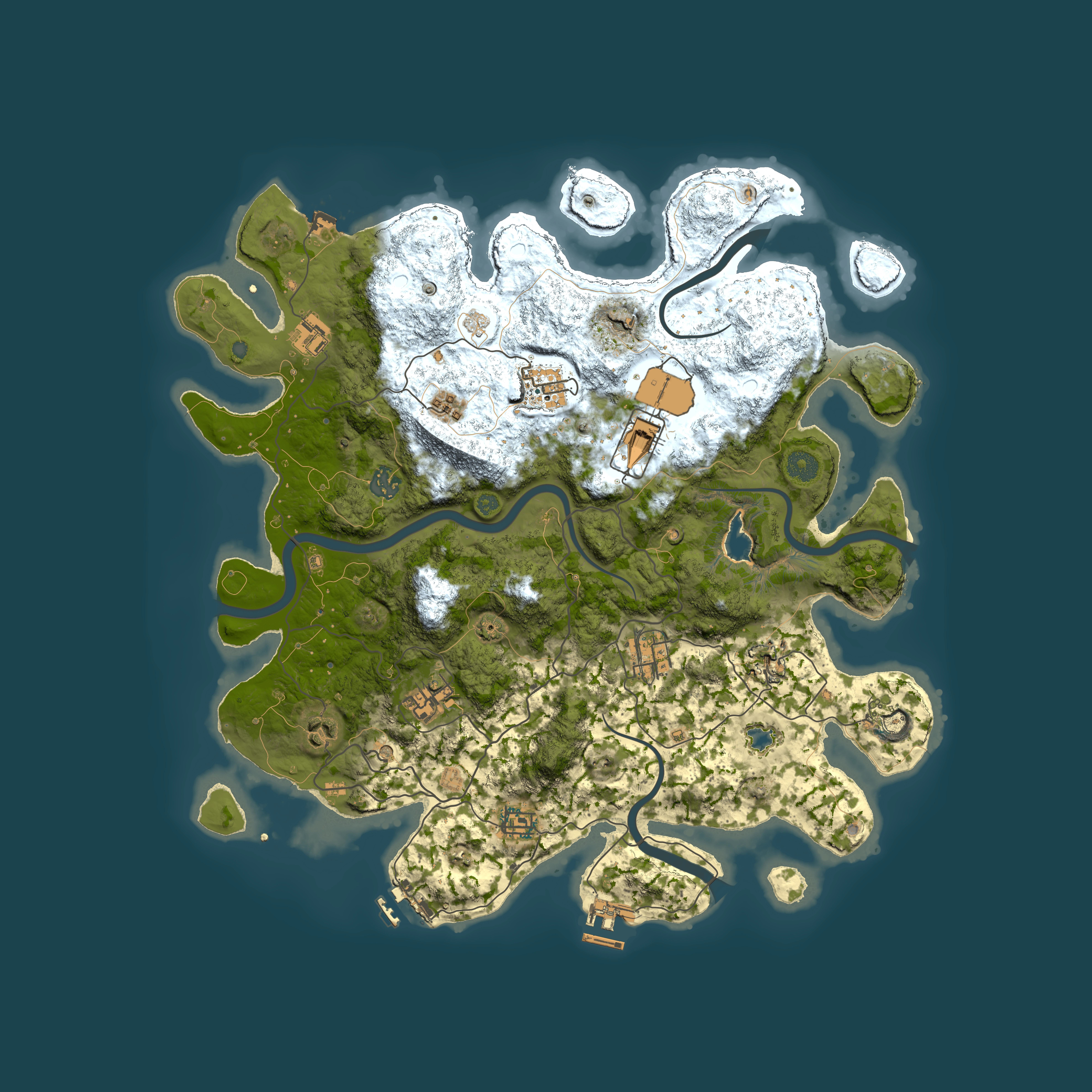 Full top-down render of Rust map seed 499824554, 4050x4050m
